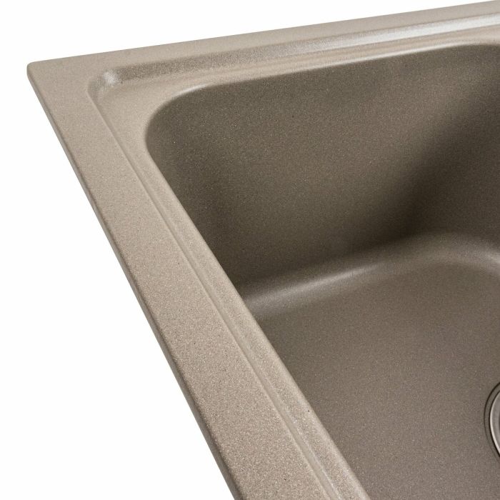 Гранитная мойка для кухни Platinum 7950 Equatoria матовый Титан