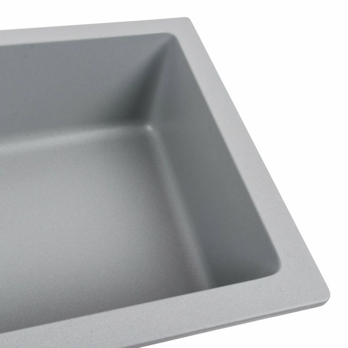 Гранітна мийка для кухні Platinum 7945 Paruana матова (сірий металік)