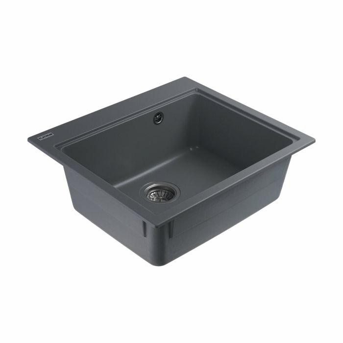 Гранітне миття для кухні Platinum 5852 VESTA матова Сірий металік, Центр