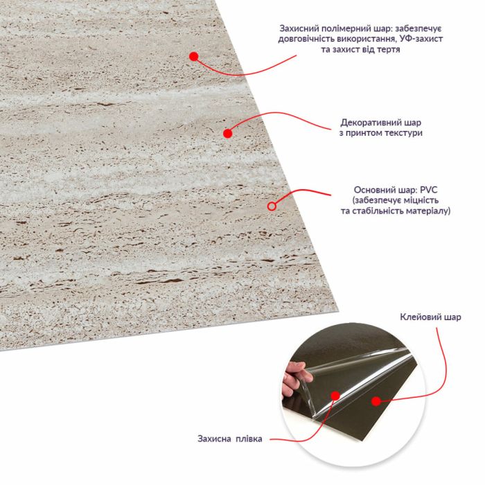 Самоклеюча плитка LVT 457*457*1.5mm (D) SW-00002461