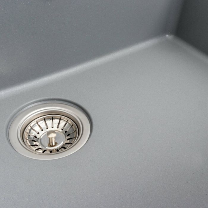 Гранитная мойка для кухни Platinum 7850 Bogema матовая (серый металлик)