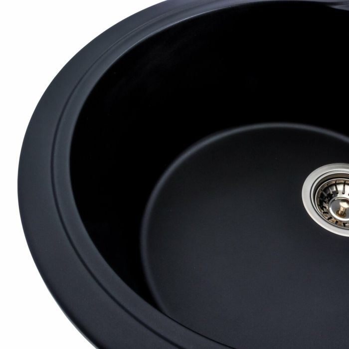 Гранитная мойка для кухни Platinum 5847 ONYX матовая (черная)