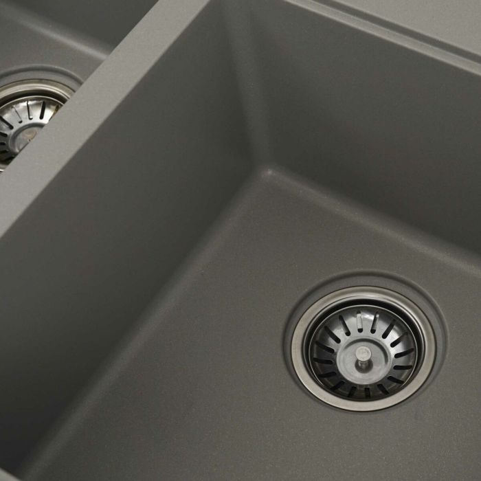 Гранітне миття для кухні Platinum 7850 HARMONY матова Сірий металік, R