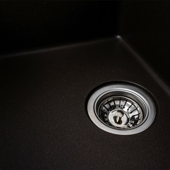 Гранитная мойка для кухни Platinum 6250 ZIRKONE матовая Темная скала