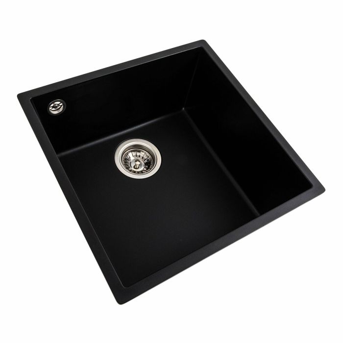 Гранитная мойка для кухни Platinum 4040 RUBA матовый черный