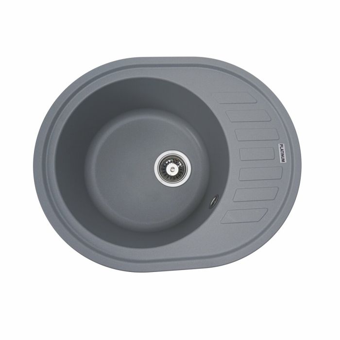 Гранітне миття для кухні Platinum 6250 SOUL матова Сірий металік, R