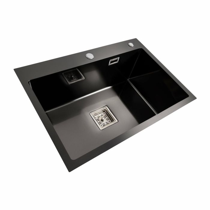 Кухонная мойка Platinum Handmade 65*45 (650x450x230 мм) PVD черная HSB