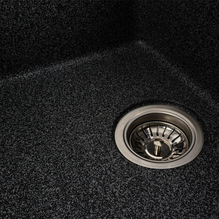 Гранітне миття для кухні Platinum 6250 ZIRKONE матовий Графіт, L