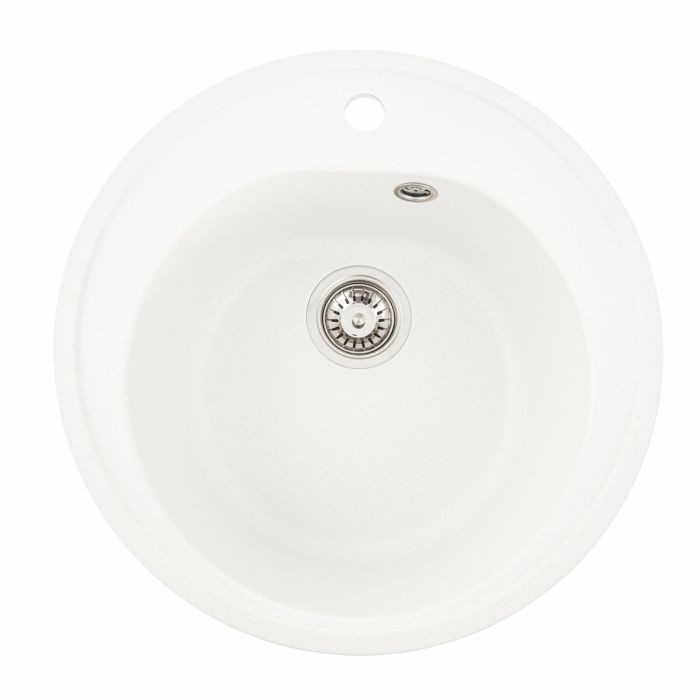 Гранитная мойка для кухни Platinum 510 LUNA матовая Белоснежная