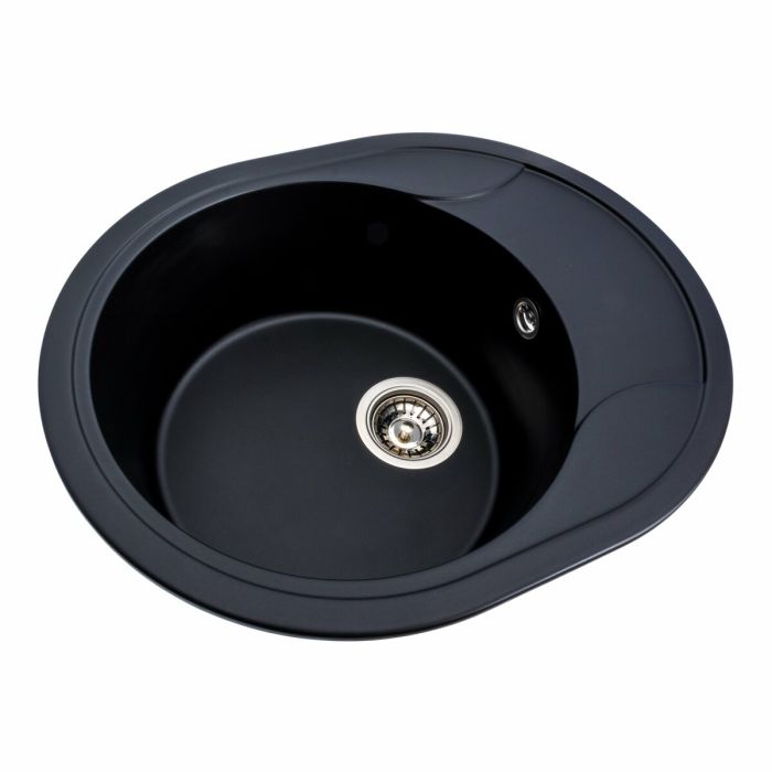Гранитная мойка для кухни Platinum 5847 ONYX матовая (черная), L
