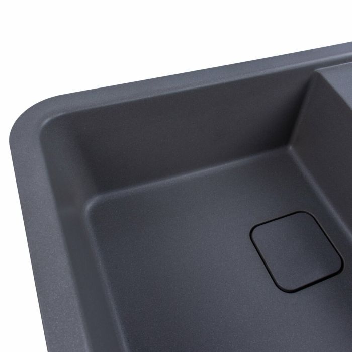 Гранітне миття для кухні Platinum 7850 CUBE матова Сірий мусон, АВТО