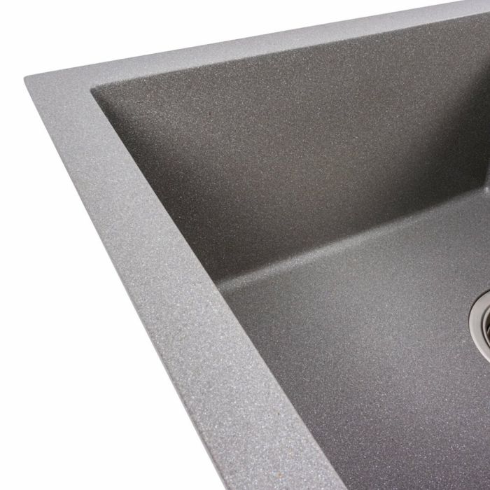 Гранітне миття для кухні VALESO 7843 SOLID матовий Сірий металік