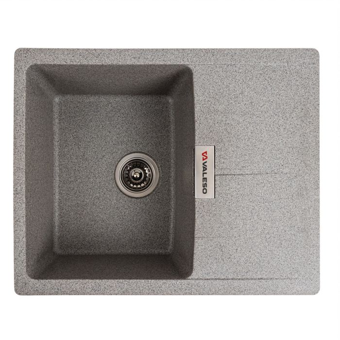 Гранитная мойка для кухни VALESO 6250 ZIRKONE матовый Серый, L