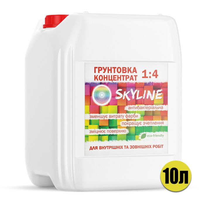 Грунтовка акриловая глубокопроникающая концентрат 1:4 SkyLine 10 л