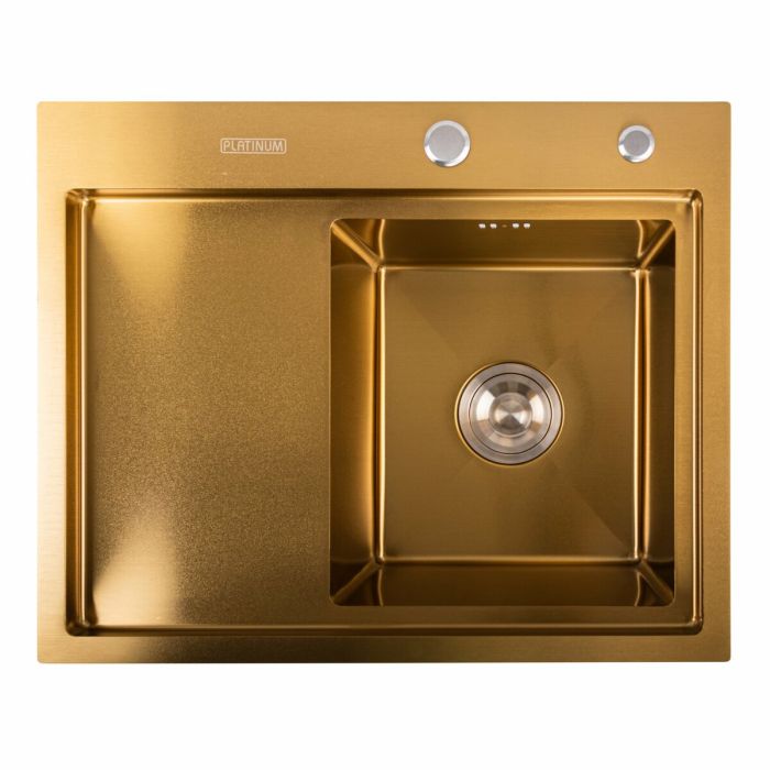 Кухонная мойка Platinum Handmade PVD медная 580x480x220 R (3,0/1,5 мм + дозатор в комплекте)