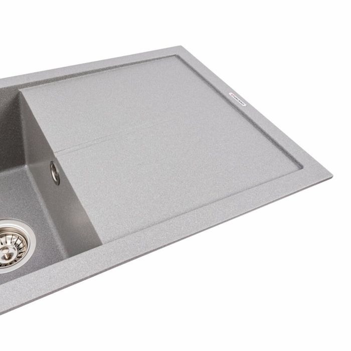 Гранітне миття для кухні VALESO 7843 SOLID матовий Сірий металік
