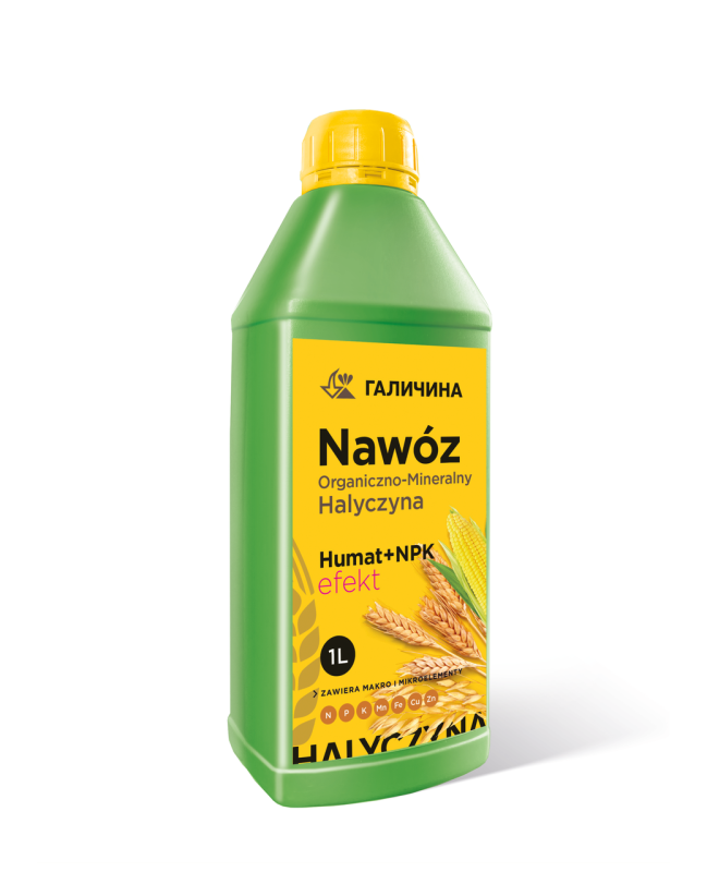 Органо-минеральное удобрение Гумат калия NAWÓZ, обогащённое азотом, фосфором и калием. ТМ Галичина, 1 л.