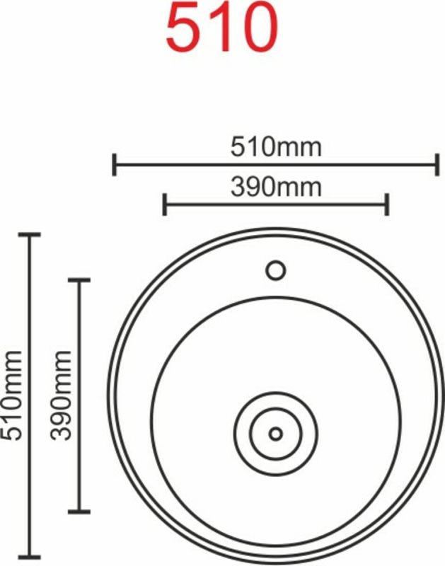 Кухонная мойка из нержавеющей стали Platinum ДЕКОР 510 (0,8/180 мм)