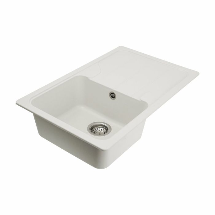 Гранітна мийка для кухні Platinum 7850 VERONA матова Біла, L