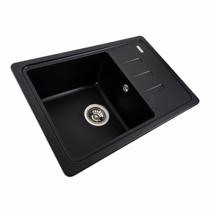 Гранітна мийка для кухні Platinum 6243 LIANA матова Чорна, R