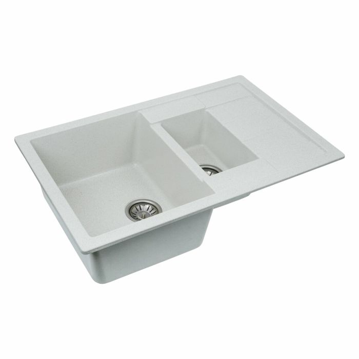 Гранітне миття для кухні Platinum 7850W TOSKANA матова Біла в крапку