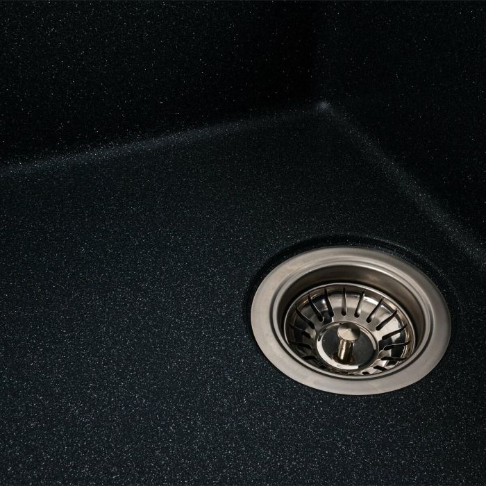 Гранітне миття для кухні Platinum 6250 ZIRKONE матовий Антрацит