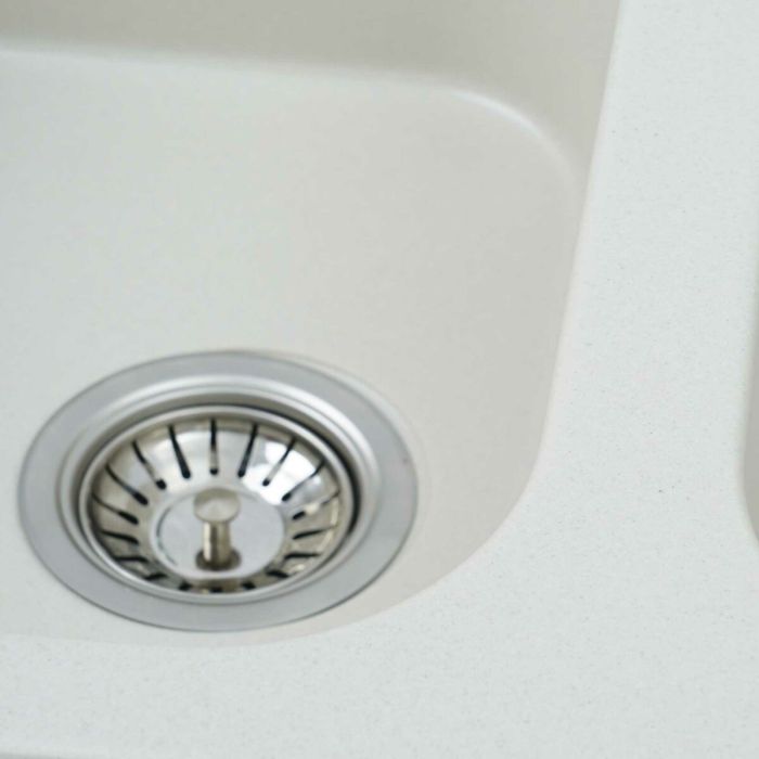 Гранітне миття для кухні Platinum 7648W TWIN глянець Біла
