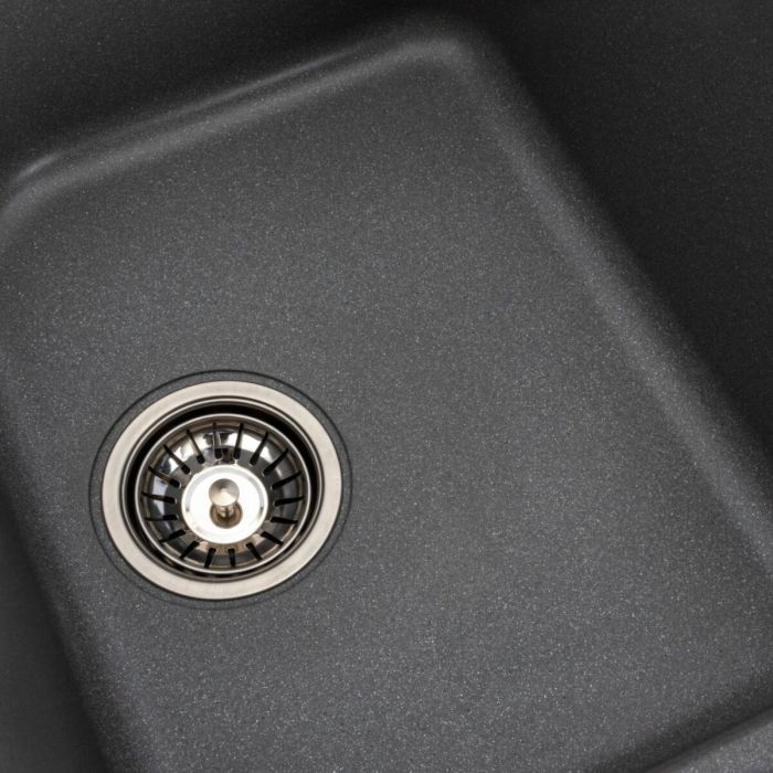 Гранитная мойка для кухни Platinum 7950 Equatoria матовый Серый муссон