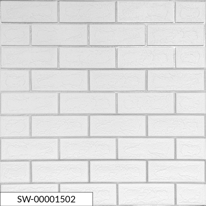 Панель стінова 3D NEW CULTURAL WALL 70*70cm*4mm WHITE+SILVER (D) SW-00001502