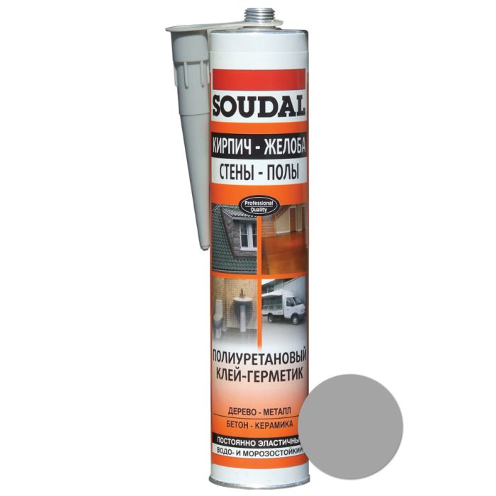 Герметик полиуретановый SOUDAL PU Sealant серый 290 мл