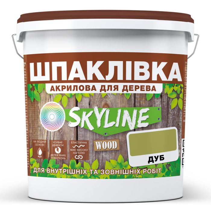 Шпаклівка для Дерева готова до застосування акрилова SkyLine Wood Дуб 7 кг