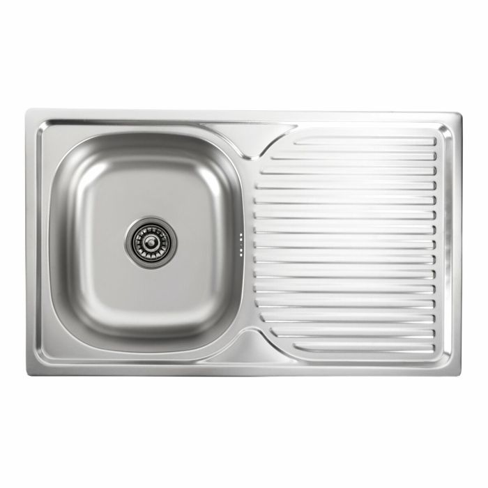 Кухонная мойка из нержавеющей стали прямоугольная Platinum ДЕКОР 7848 (0,8/180 мм), L