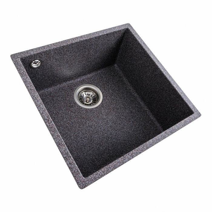Гранитная мойка для кухни Platinum 4040 RUBA матовый микс