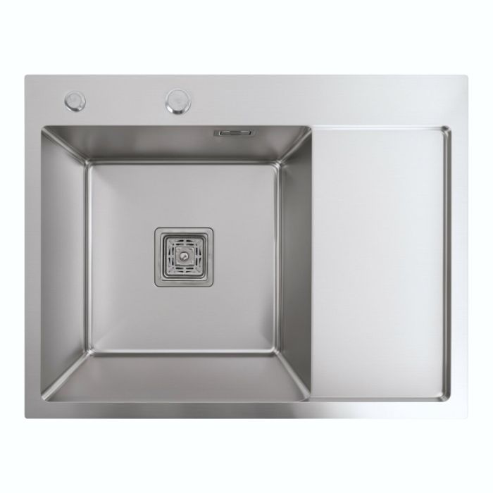 Мийка Platinum Handmade 650x500x230 L нержавіюча сталь (квадратний сифон 3,0/1,0)