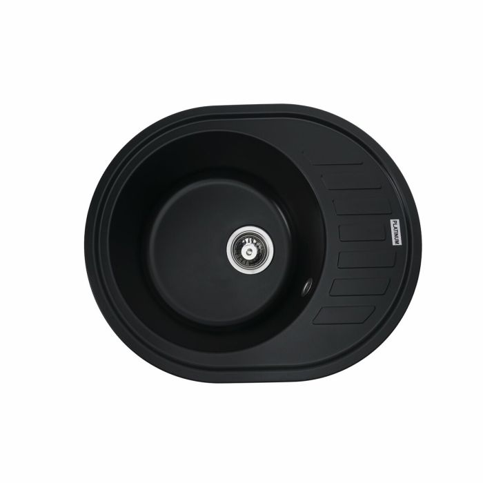 Гранитная мойка для кухни Platinum 6250 SOUL матовая Черная, L