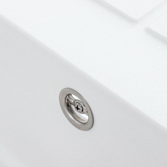 Гранітне миття для кухні Platinum 6550 LOTOS матове Біле