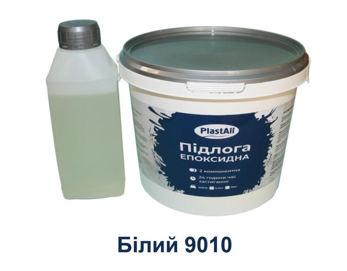 Эпоксидный наливной пол для склада и гаража Plastall™ 10 кг Белый