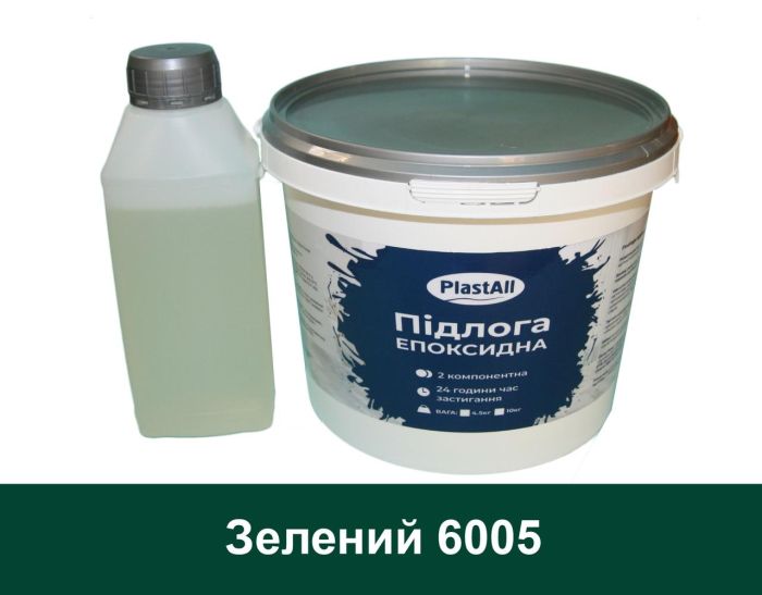 Напольный эпоксидный пол для бетона и металла Plastall™ 4.8 кг Зеленый