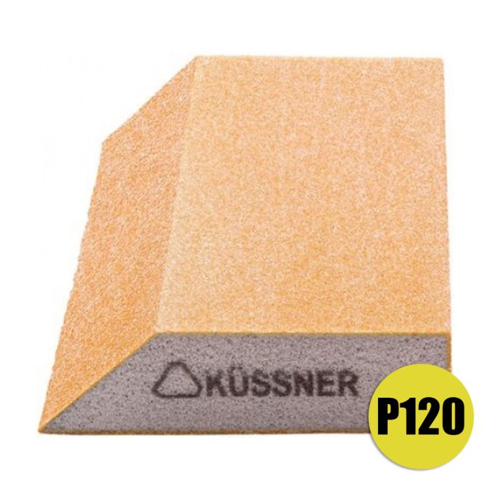 Шліфувальний брусок трапеція губка Kussner Soft P120 еластичний 125x90x25