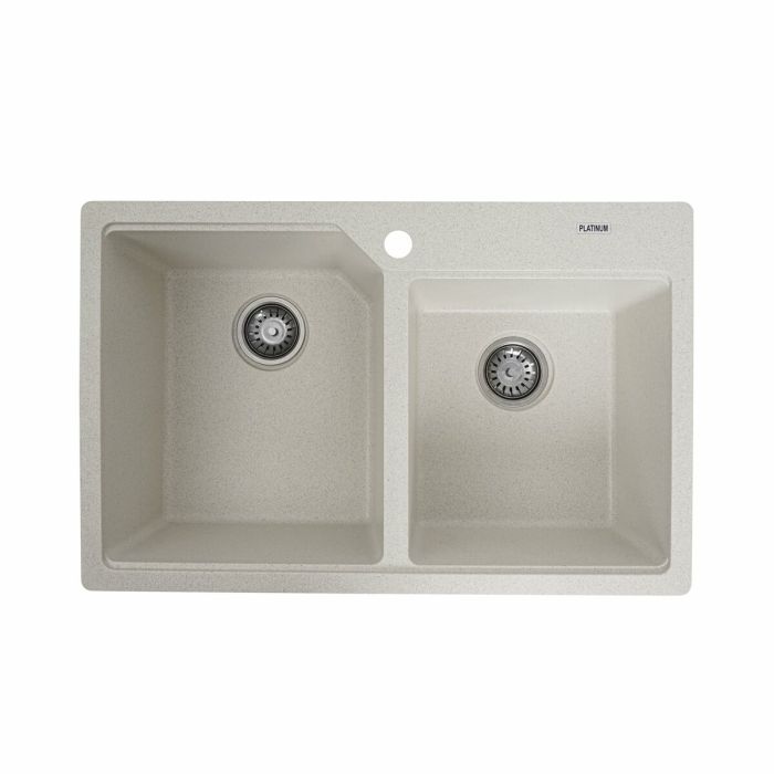 Гранітне миття для кухні Platinum 7850 HARMONY матове Біле в точку, R