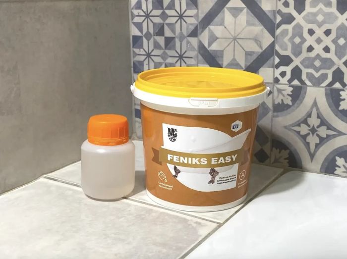 Эмаль акриловая для ванн Fеniks Easy 800г Белая с моющим средством Пластол