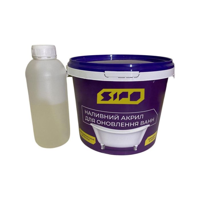Рідкий акрил для ванн Sipo® 1,7 м із миючим засобом Plastall