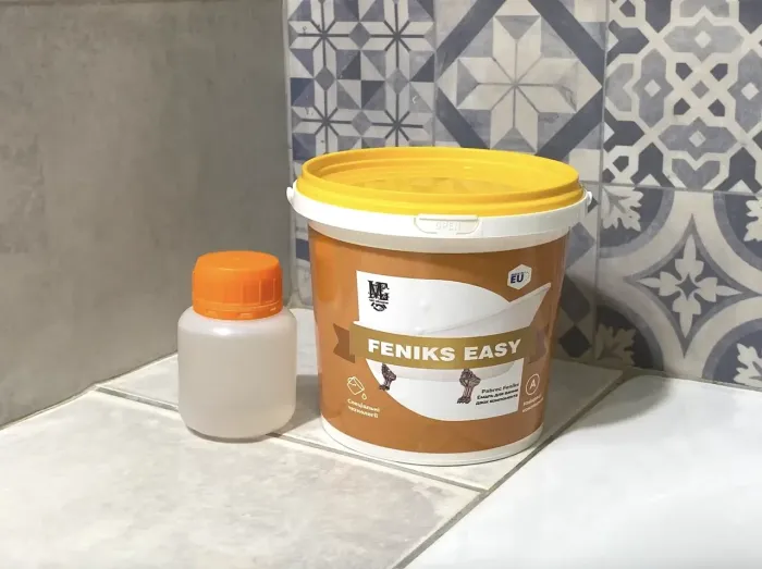 Фарба емаль для реставрації ванн Fеniks Easy 800г колір Зелений з набором для реставрації ванн Оригінал