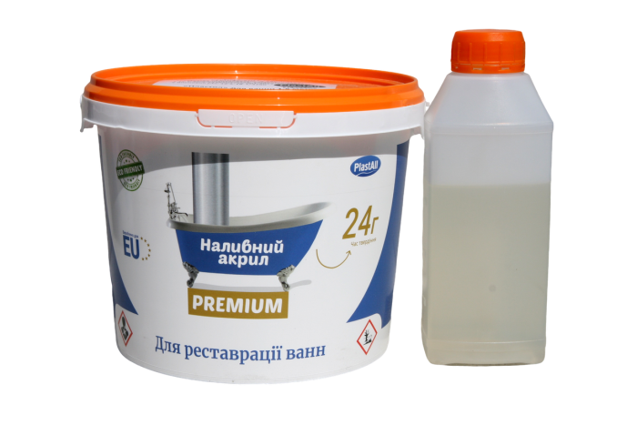 Акрил для ванн "Plastall PREMIUM" 1,5 ванна глянец белый 2,9 кг