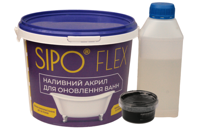 Рідкий акрил Sipo для реставрації ванн 1,2 метра.