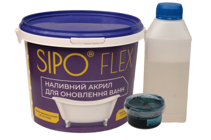 Жидкий акрил Sipo для реставрации ванн 1,5 м цвет Синий