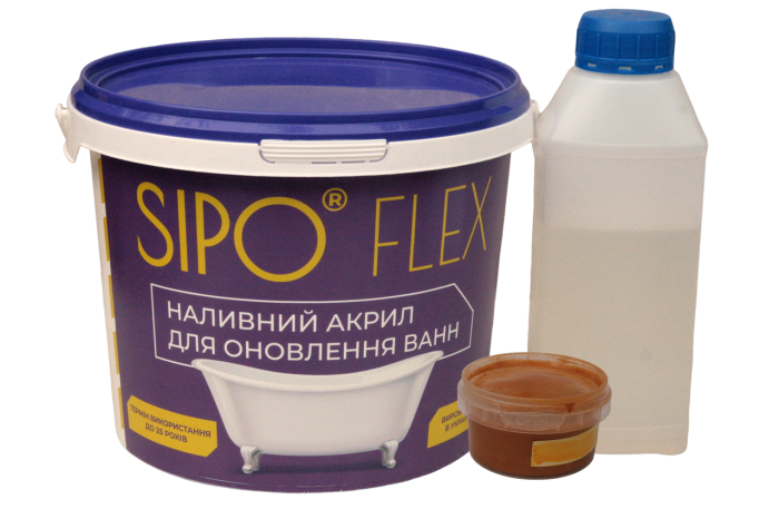 Жидкий акрил Sipo для реставрации ванн 1,7 м цвет Желтый