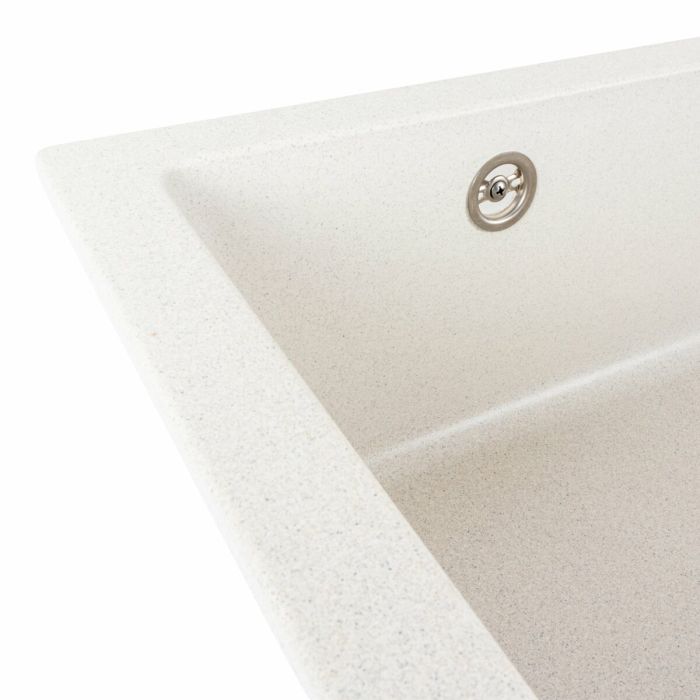 Гранітне миття для кухні Platinum 7945 Paruana матова Біла в крапку