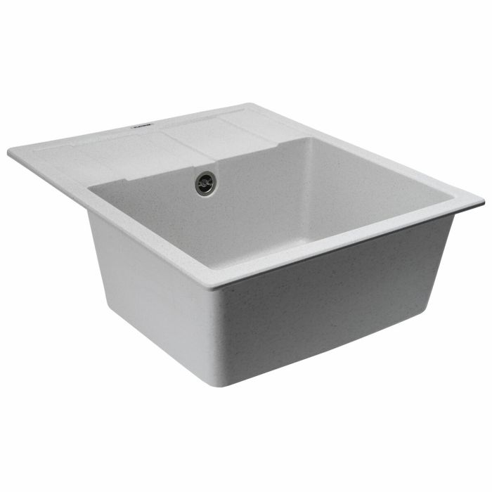 Гранітне миття для кухні Platinum 5851 ARIA матова Біла в крапку