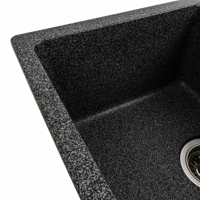 Гранитная мойка для кухни Platinum 6250 ZIRKONE матовый Графит, L